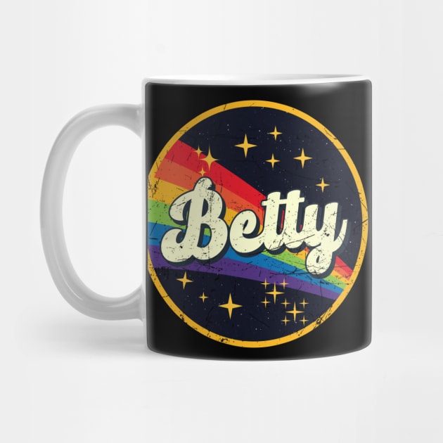 Betty // Rainbow In Space Vintage Grunge-Style by LMW Art